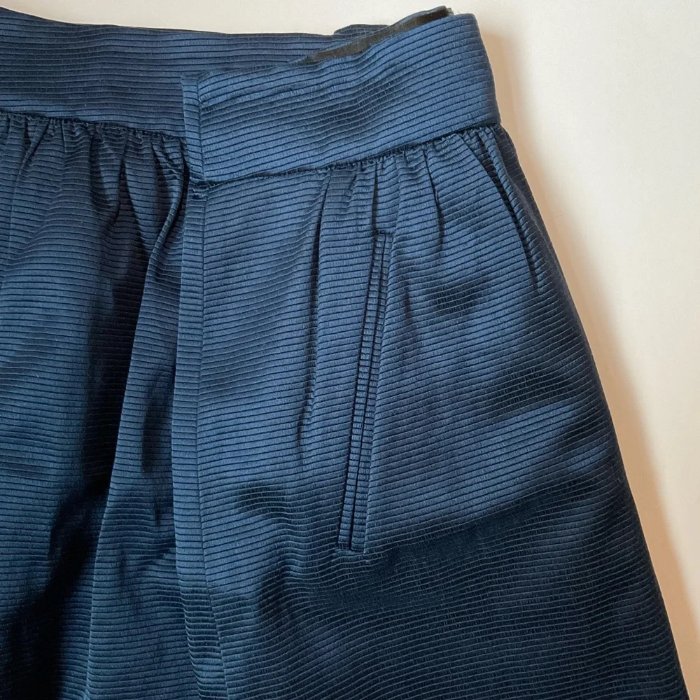 Banana Republic Navy Blue Pleated A-Line Mini Skirt - Picture 3 of 6